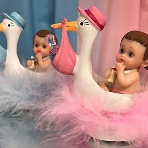 Gender Reveal Stork Boy & Girl Favor or Cake Topper Keepsakes - Picture 6 of 7